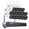ANNKE Wireless Security Camera System, 16CH 4K NVR with 2TB Hard Drive, 16 Pcs 4K Cameras, 100ft IR Night Vision, AI Human Detection, IP66 Waterproof, 2-Way Audio, Alexa Compatible view 1