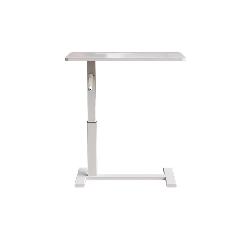 Adjustable Height Rolling Laptop Table in White for Bedside Use at Home Hospital or Office(White,40 * 80 * 60cm)