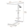 Adjustable Height Rolling Laptop Table in White for Bedside Use at Home Hospital or Office(White,40 * 80 * 60cm) view 3