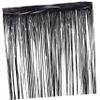 Uonlytech 2pcs Black Fringe Curtains for Party Decorations Tinsel Streamers Backdrop for Festivals Birthdays and Celebrations Elegant Room Decor Wide High view 1