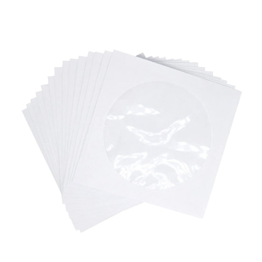 Gadpiparty 100pcs Cute Cd Case Cd Mailers Wallet Storage Holder Paper Bag DVD Discs Organizer