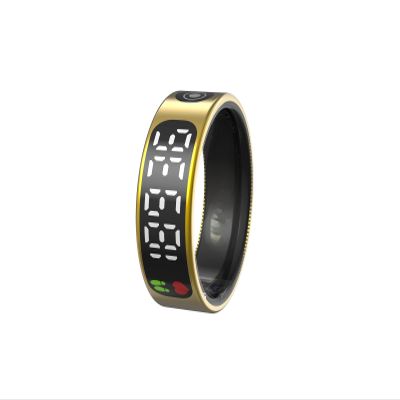 Smart Ring, Sleep State, Screen Display, Ultra-Thin Design, Light to wear, Waterproof, Multiple Motion Modes, Easy to use,Magnetic Charging.20 (Gold, 13)