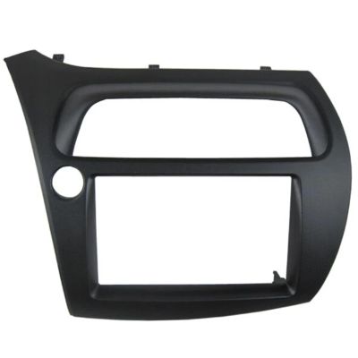 AAAQMGIH Compatible for Civic 2006-2011 Double Din Fascia Radio DVD Stereo Cd Panel Dash Mounting Installation Trim Kit Face Frame Bezel with Wire Harne(Left)