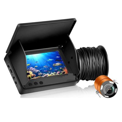 OKANEN Underwater Fishing Camera, Portable Video Fish Finder LCD 5.0/4.3 Inch Display Underwater 220 Fishing Camera Waterproof IPS 1080P 9 Hours Night Vision(20m line 4.3 inch HD)