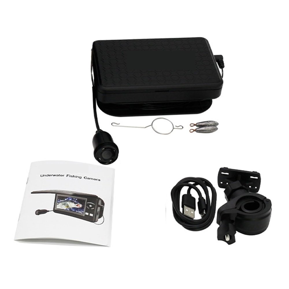 OKANEN Underwater Fishing Camera, Portable Underwater Fishing Camera Waterproof 720P Fish Finder Camera with 4.3 Inch LCD Display for Ice Lake Sea Boat Fishing