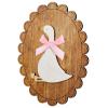 Weysat Silly Goose Nursery Decor Wooden Picture Wall Sign with Pink Bow view 1