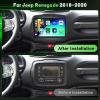 2+64GB for Android Car Stereo Jeep Renegade 2016-2020 Wireless Carplay 9" Touch Screen Car Radio Android Auto, in-Dash Kit GPS Navigation WiFi Bluetooth SWC Mirror Link, Mic Backup Camera view 2