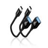 USB A to USB C Adapter [2 Pack], 10Gbps USB 3.2 Gen 2 Type C Male to USB Female Connector, 60W Fast Charging & OTG Data Transfer for iPhone 17 Pro Max, CarPlay, Apple Watch, iPad, Samsung S25/24 view 1