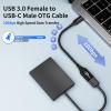 USB A to USB C Adapter [2 Pack], 10Gbps USB 3.2 Gen 2 Type C Male to USB Female Connector, 60W Fast Charging & OTG Data Transfer for iPhone 17 Pro Max, CarPlay, Apple Watch, iPad, Samsung S25/24 view 2