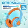 VibeTune Kids Bluetooth Headphones, 60H Playtime, Volume Limited 85/94dB, Bluetooth 5.4, Type-C Fast Charging, Foldable Wireless Headphones for Kids, Toddler Headsets with HD Mic-Blue view 2