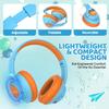 VibeTune Kids Bluetooth Headphones, 60H Playtime, Volume Limited 85/94dB, Bluetooth 5.4, Type-C Fast Charging, Foldable Wireless Headphones for Kids, Toddler Headsets with HD Mic-Blue view 4