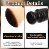 2pcs Vinyl Record Cleaning Brushes, Anti-Static Vinyl Cleaner Brush Microfiber Bristles Wooden Handle Dust Remover for Album LP CD Record Player Accessories view 4
