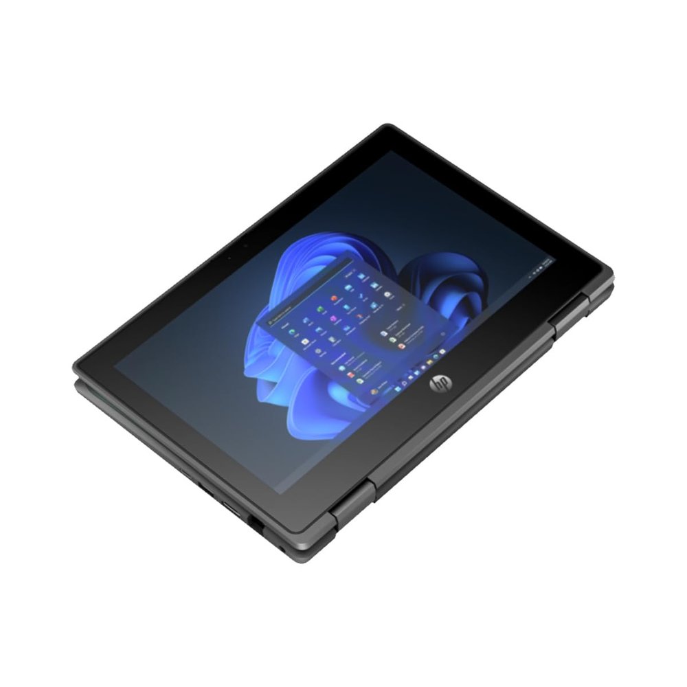 HP Fortis Flip G1i 11.6" Touchscreen Convertible 2 in 1 Notebook - HD - Intel N-Series N250-4 GB - 128 GB Flash Memory - Jet Black - Smart Buy - Intel Chip - 1366 x 768 - Windows 11 Pro - UHD Graphi