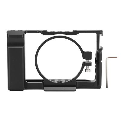 Mtlavishness Aluminum Camera Cage with Cold Shoe Mount for RX100 M1 M2 M3 M4 M5 M6 M7 Cameras Strong Expansion Performance Hollow Design One Piece Easy to Install