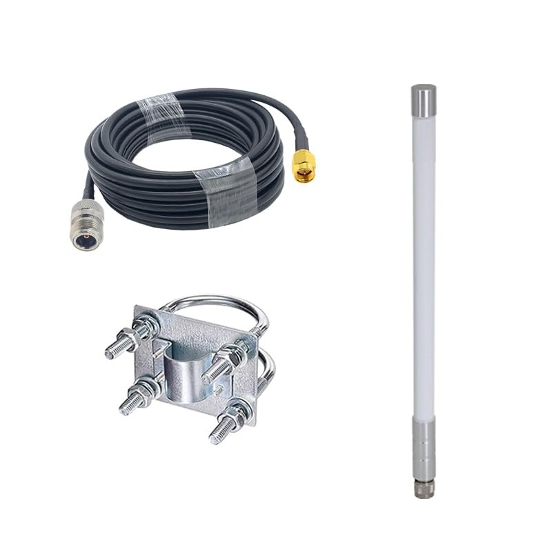 915MHz Lora Antenna 5.8dBi 3DFB Low Loss Cable for Meshtastic Nebra Bobcat 300 Cal-Chip RAK V2 Syncrobit SenseCAP M1 Helium HNT Miner Hotspot Gateway (White, 45CM)
