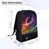 GTKSYNVE Rainbow sky and moon Travel Backpack for Women Men Large Laptop Bag 16.1Inch College Bag Casual Daypack view 4
