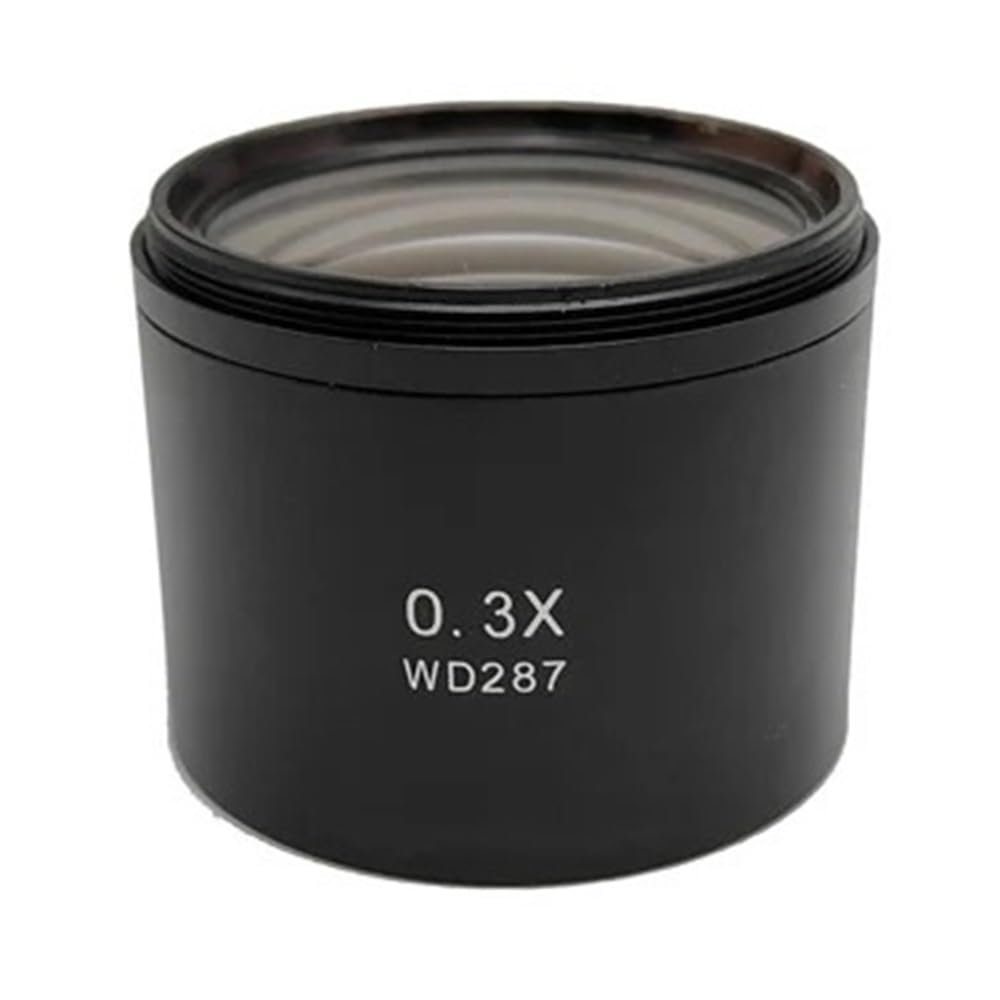 0.3X 0.5X 0.7X 0.75X 1.0X 1.5X 2.0X Auxiliary Objective Lens Barlow Lens for Binocular Stereo Microscope(0.3X)