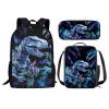 KEIAHUAN Dinosaur Pattern School Backapck for Boys Elementary Kindergarten Kids School Bag Casual Daypack Middle Student Travel College Bookbag with Lunch Box Pencil Case view 1