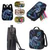 KEIAHUAN Dinosaur Pattern School Backapck for Boys Elementary Kindergarten Kids School Bag Casual Daypack Middle Student Travel College Bookbag with Lunch Box Pencil Case view 3
