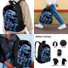 KEIAHUAN Dinosaur Pattern School Backapck for Boys Elementary Kindergarten Kids School Bag Casual Daypack Middle Student Travel College Bookbag with Lunch Box Pencil Case view 4