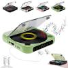 Portable Bluetooth-Compatible CD Player, Home Rechargeable Compact CD Player Built-in HiFi Speakers with Timer and LCD Screen Display, Supports CD/AUX/USB and Repeat Modes (Green) view 1