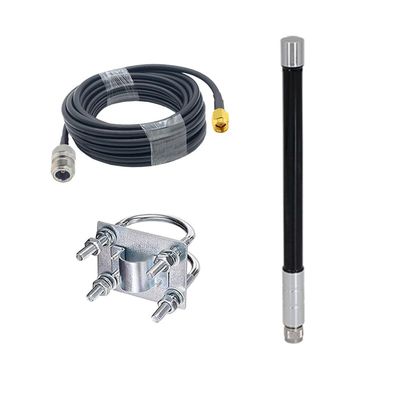 915MHz Antenna Kit for Helium Miners, 5.8dBi Gain, 3m Low Loss Cable, U-Bolt Mount (White, 35CM)