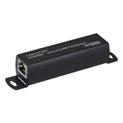 Vi3002 MaxiiNet 10/100 Ethernet & 60W PoE Repeater  Compact PoE Extender, No External Power Needed