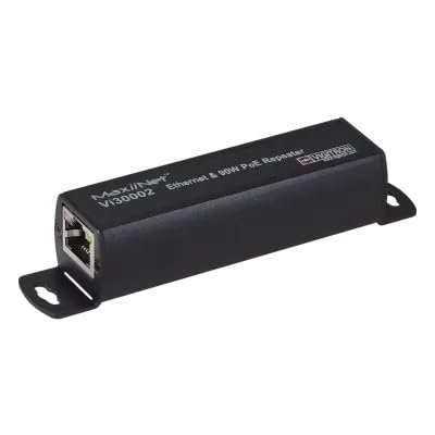 Vi3002 MaxiiNet 10/100 Ethernet & 60W PoE Repeater  Compact PoE Extender, No External Power Needed
