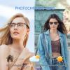 AIRMARS Smart Glasses for Men & Women, Bluetooth Glasses with Photochromic/Blue Light Filter&Polarized Lenses, Smart Sunglasses for Women with Speaker, Interchangeable Frames (Black) view 3
