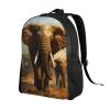 GTKSYNVE Elephant Animals Travel Backpack for Women Men Large Laptop Bag 16.1Inch College Bag Casual Daypack view 2