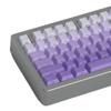 APOJHGF 125 Gray Gradient PBT Keycaps Profile Dye Sublimation and Side Engraved Compatible with Gamer Mechanical Keyboards(Purple ck-125keys) view 1