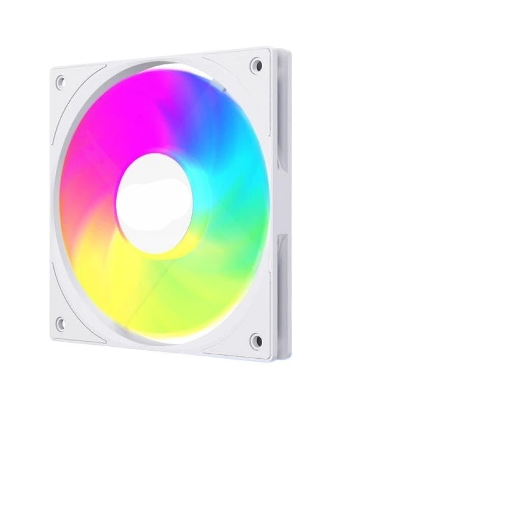 APOJHGF 120mm RGB Computer Fan Silent Cooling FDB Bearing Compatible with Chassis and CPU(White 1pcs)