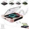 Portable Bluetooth-Compatible CD Player, Home Rechargeable Compact CD Player Built-in HiFi Speakers with Timer and LCD Screen Display, Supports CD/AUX/USB and Repeat Modes (Pink) view 1