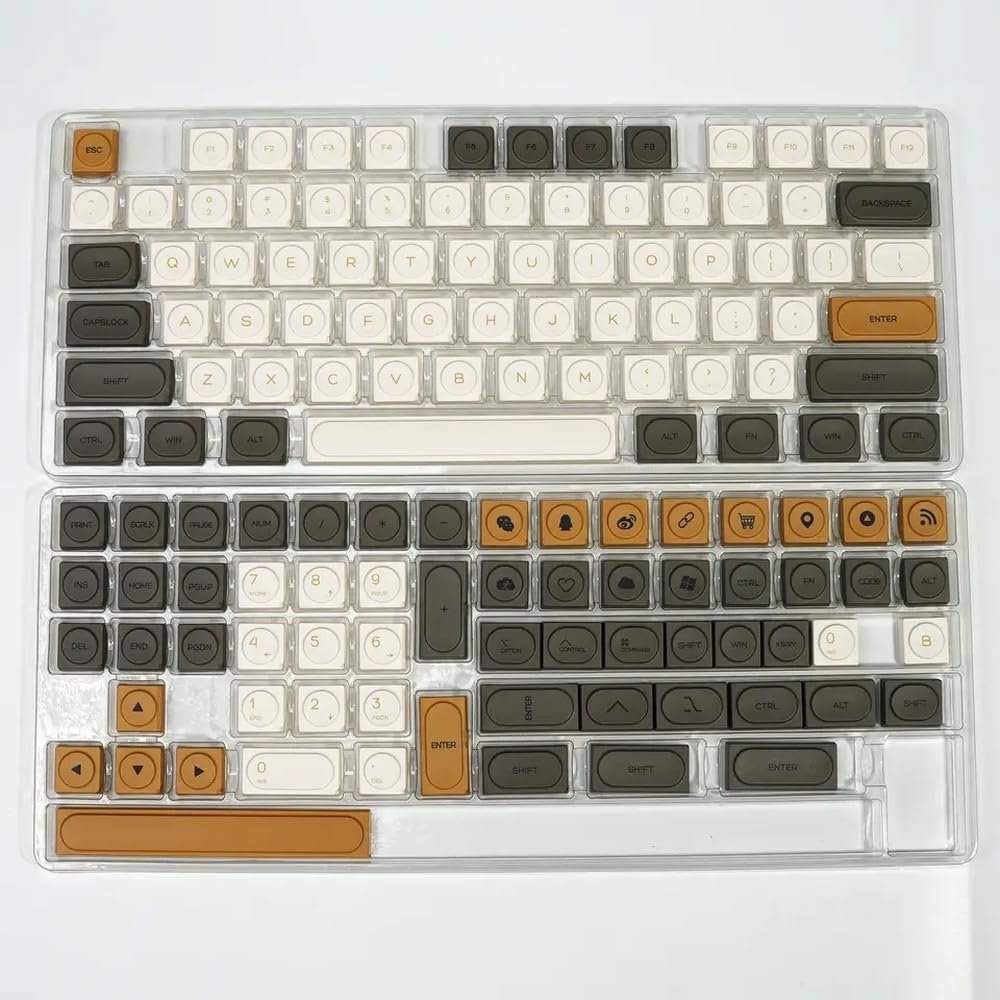 APOJHGF PBT Glimmer Doys Keycaps Custom Low Profile DIY Keycap Set Compatible with MX Switch Mechanical Keyboards 138(Glimmer Doys-EN)