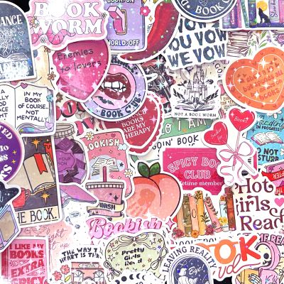 100 PCS Kindle Stickers,Holographic Romance Book Sticker for Adults,Kids Book Stickers Pack for Booktok Lovers Vinyl Decals Reading Gifts Laptop Ebook Readers IPAD Water Bottles Journal