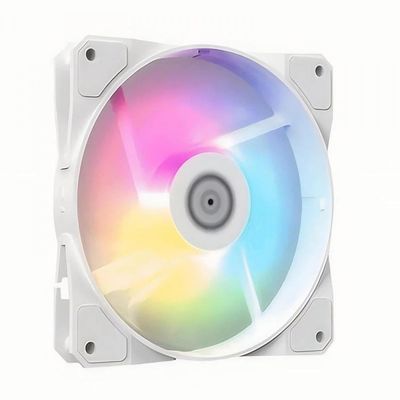APOJHGF 120mm RGB Computer Case Fan Silent Cooling Fan 4PIN Heatsink Compatible with PC Builds and CPU(White Single Fan)