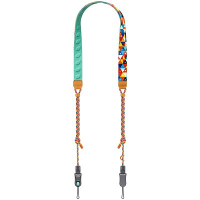 LEOFOTO Adjustable Camera Strap for Photographers, Rainbow Crossbody Strap with Quick Release, Universal Neck Shoulder Strap for Nikon Canon Sony Fuji DSLR L-CS-205