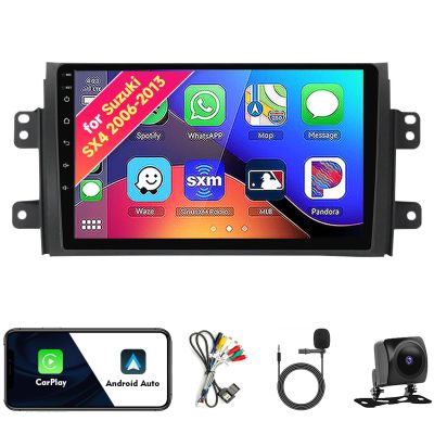 Car Radio Stereo for Suzuki SX4 2006-2013, Android 13, 9" IPS Touch Screen Upgrade Dash Kit with CarPlay & Android Auto, GPS Navigation DSP SWC 5G WiFi Camera 8CORE 8+128GB