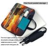 Laptop Sleeve Bag Shockproof Notebook Case Pirate Ship in The Sunset Computer Carrying Case with Shoulder Strap 15.6 inch view 3