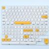 APOJHGF KOA Ocean Whale PBT Keycap Set 135 Mechanical Keyboards MOA Layout 7u ISO Suitable Compatible with Japanese Korean and Russian Layouts(Honey Milk-RU) view 1