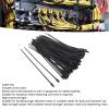 100 Set Plastic Black Cable Tie, Mountable Heads Screw Mount Cable Ties for Installations Organization Home Storage view 3