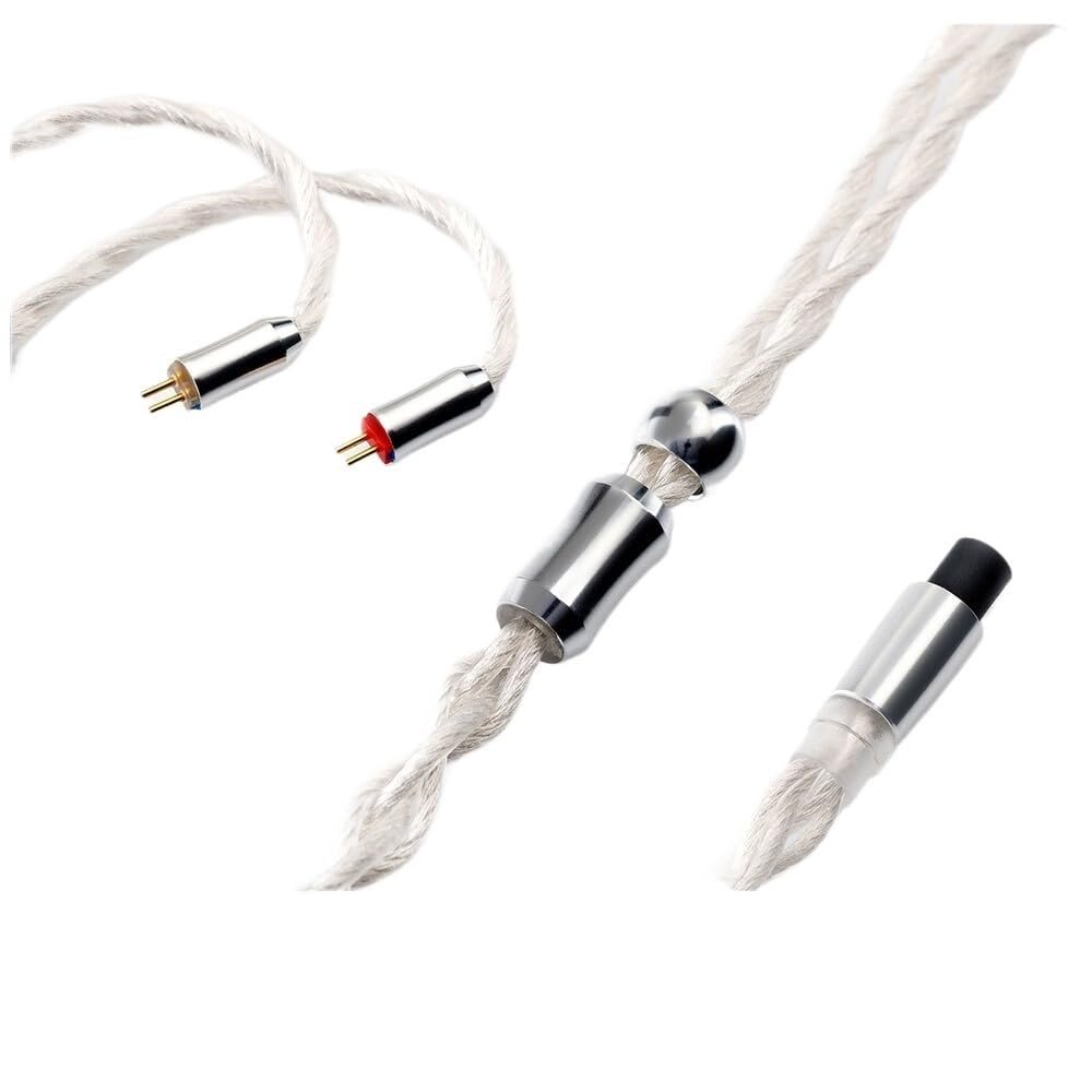 YWZBQL Wen ST Earphone Modular Upgrade Cable 6N OCC with Silver Plated 2.5+3.5+4.4mm Plug MMCX/0.78mm Connector Headphone Cable(MMCX)