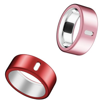Cover Compatible for Oura Ring Gen 4/Gen 3 Horizon/Gen 3 Heritage,(NOT Compatible with Oura Ring 4-Ceramic), Charging Directly,Rugged TPU Finger Protector for Workout Women Men-Pink+Red-Size 9