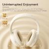 iKF T1 Max Wireless Bluetooth Over Ear Headphones,Active Noise Cancellation, Up to 100H Playback, HiFi Sound 40mm Drivers,Dual Device Connection, Wired Mode,for Travel, Work, Gaming,School (Offfwhite) view 4