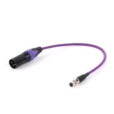 ROBAUN 1PC 3Pin Male/Female to Mini 3Pin Male/Female Cable for Blackmagic Pocket Cinema 4k Camera to Mini Line(M to Mini F-VT,0.29m)
