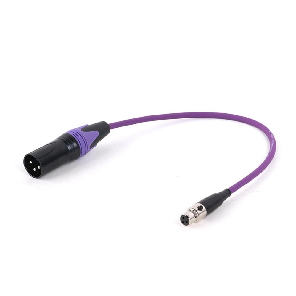 ROBAUN 1PC 3Pin Male/Female to Mini 3Pin Male/Female Cable for Blackmagic Pocket Cinema 4k Camera to Mini Line(M to Mini F-VT,0.29m)