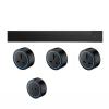 110-220V Aluminum Track Power Strip with LED Indicator - 40-100cm Adjustable Length, Easy DIY Installation for Home & Office,Black-50CM view 1