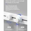 110-220V Aluminum Track Power Strip with LED Indicator - 40-100cm Adjustable Length, Easy DIY Installation for Home & Office,Black-50CM view 3
