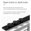110-220V Aluminum Track Power Strip with LED Indicator - 40-100cm Adjustable Length, Easy DIY Installation for Home & Office,Black-50CM view 4