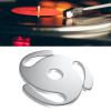 45 RPM Adapter, Solid Aluminum Dome Record Adapter for 7 Inch Vinyls Players Turntables, Snap in Inserts, 45 RPM Vinyls Conversion Sheet, Prevents Groove Build Up (Black) (Silver) view 2